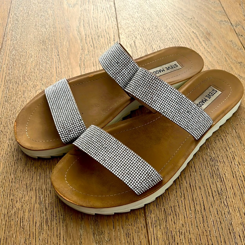 Steve Madden glitter slides